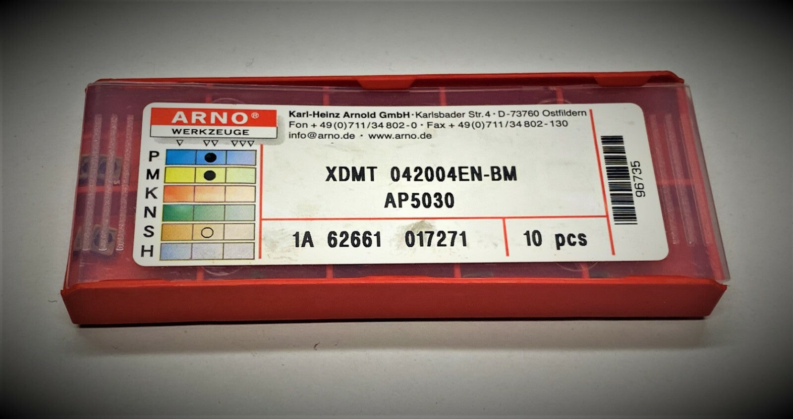 10st Arno Wendeplatten XDMT 042004EN-BM AP5030 Wendeschneidplatten 