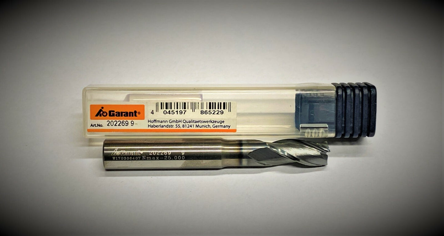 1 stk GARANT VHM-Fräser 9 mm  Z:3  GL:73mm  Artikelnr:(202269 9)
