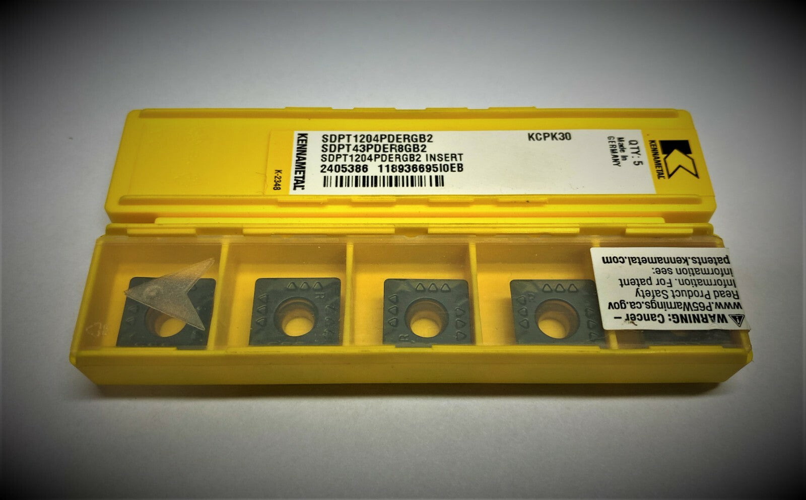 10pcs. Kennametal SDPT 43PDER8GB2 KCPK30 carbide inserts SDPT 1204PDERGB2 KCPK30