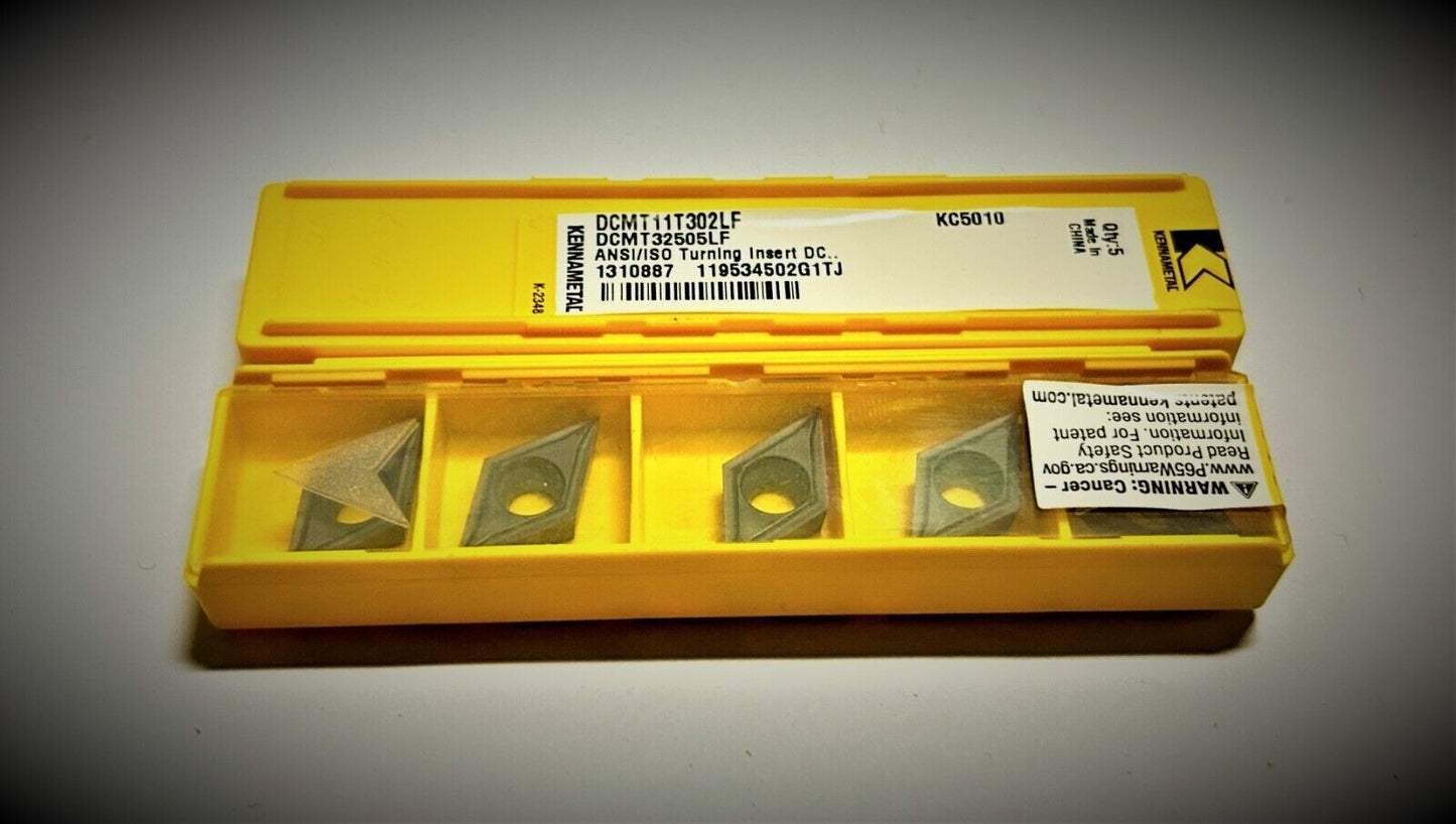10st Kennametal Wendeplatten  DCMT 11T302LF KC5010  Wendeschneidplatten