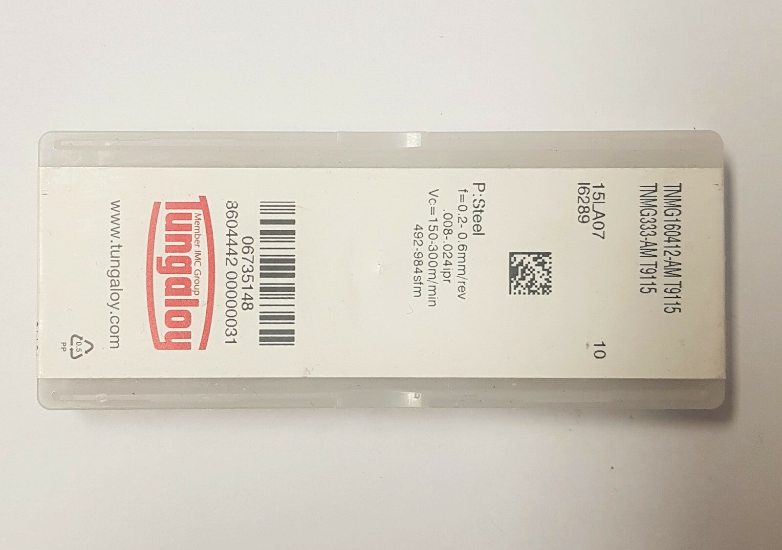10 stk TUNGALOY TNMG160412-AM T9115 Wendeschneidplatten Wendeplatten neu.