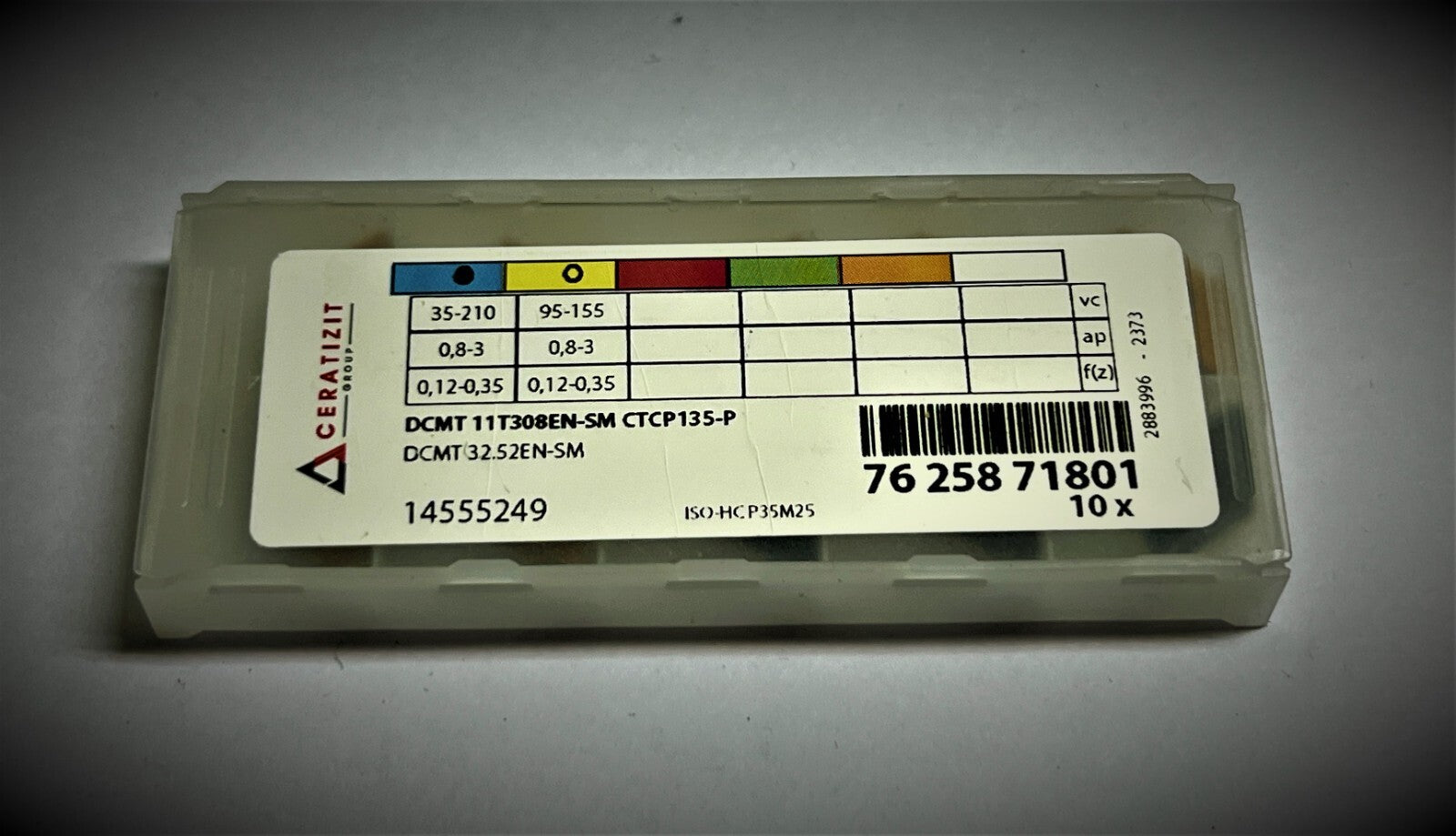 10st. Ceratizit  Wendeplatten DCMT 11T308EN-SM CTCP135-P Wendeschneidplatten