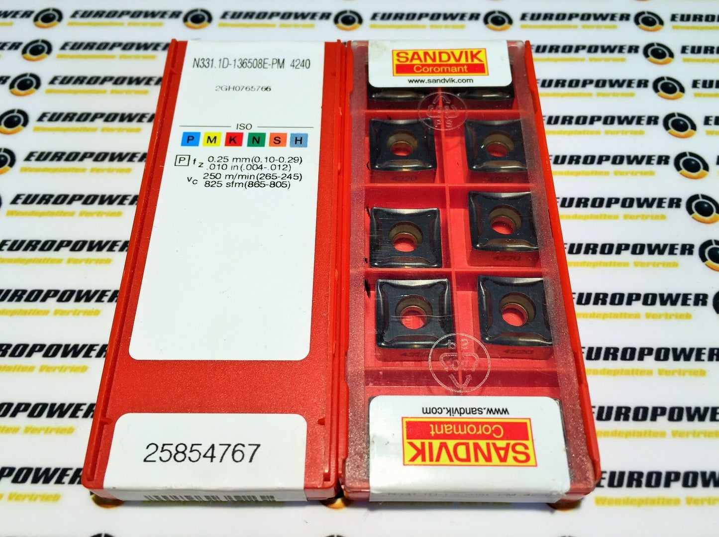 10pcs. Sandvik N331.1D-136508E-PM 4240 Carbide Inserts N331.1D-13 65 08E-PM 4240