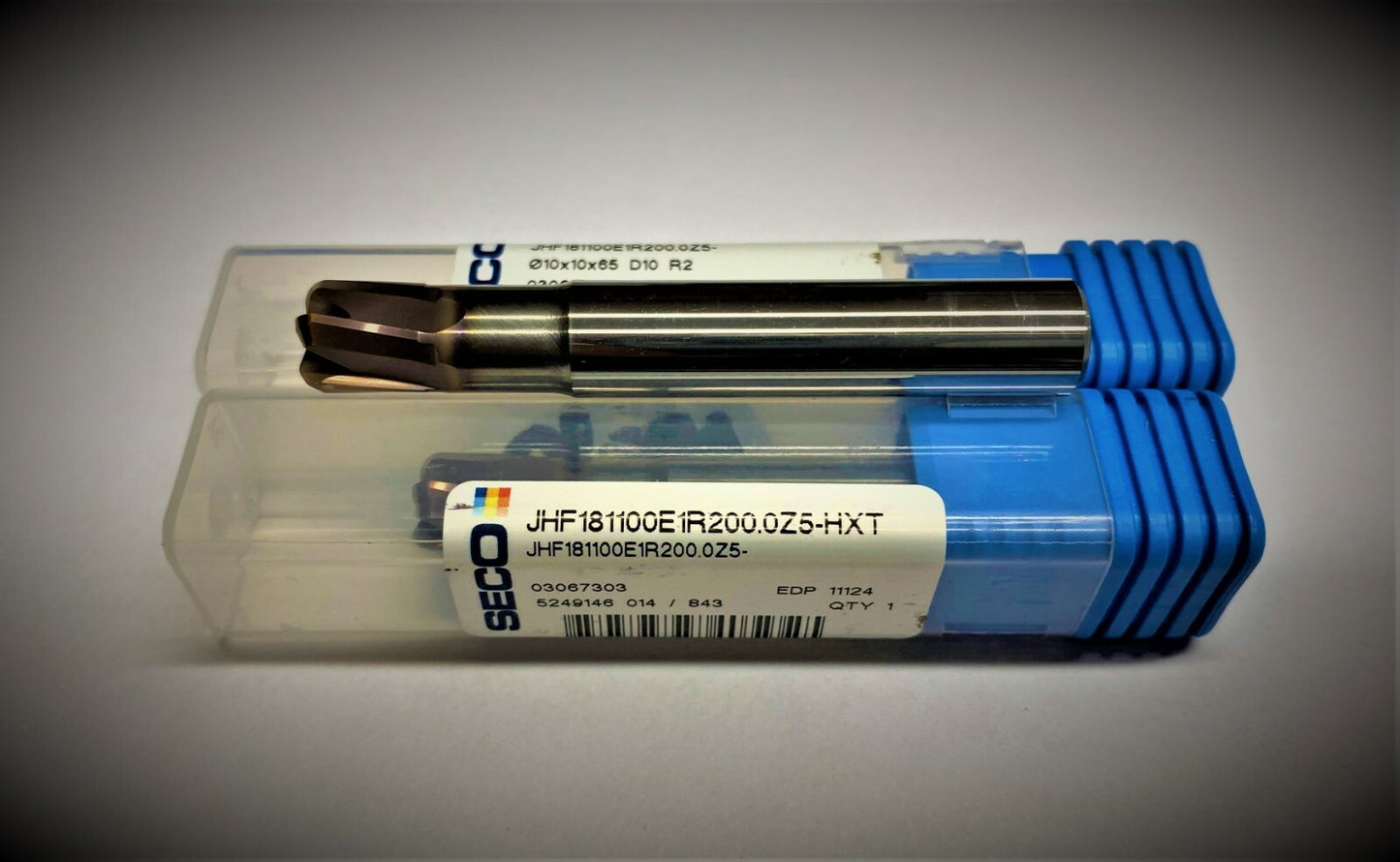 1 STK Seco VHM  Schaftfräser JHF181100E1R200.0Z5-HXT Ø10X10X65 D10  R2