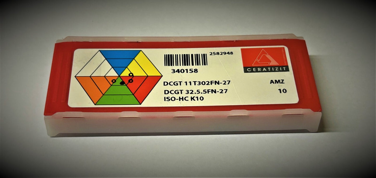 10st. Ceratizit  Wendeplatten DCGT 11T302FN-27 AMZWendeschneidplatten