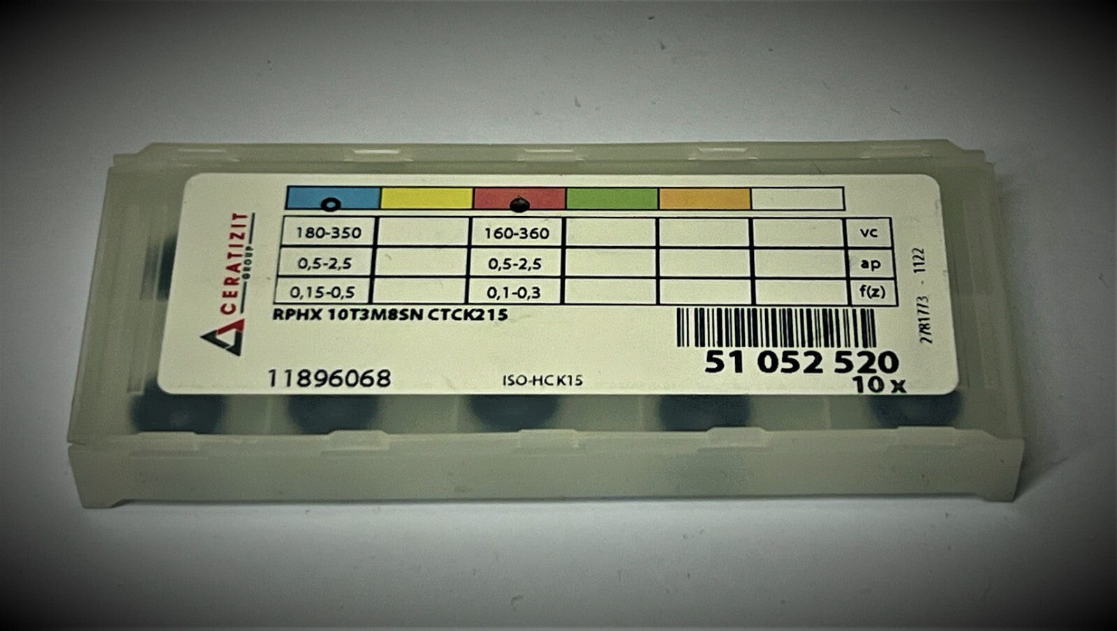 10st Ceratizit Wendeplatten RPHX 10T3M8SN CTCK215  Wendeschneidplatten