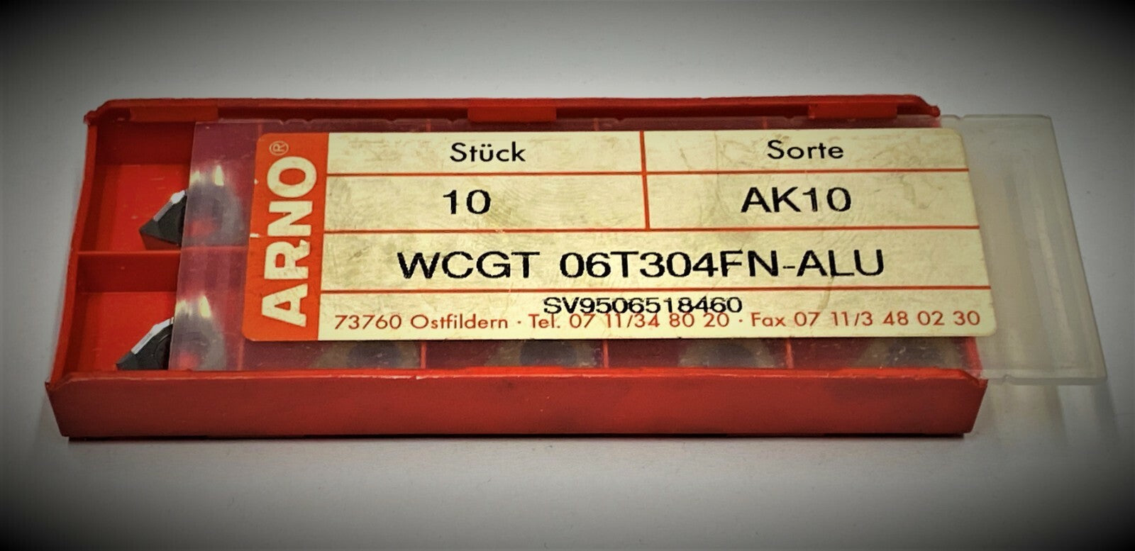 10st Arno Wendeplatten WCGT 06T304FN-ALU AK10 Wendeschneidplatten zum Drehen 