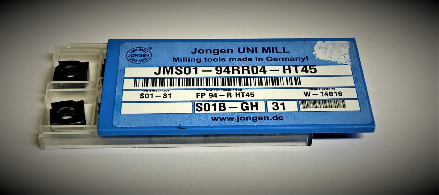 10st JONGEN  Wendeplatten  JMS01-94RR04-HT 45  Wendeschneidplatten  FP 94-R HT45