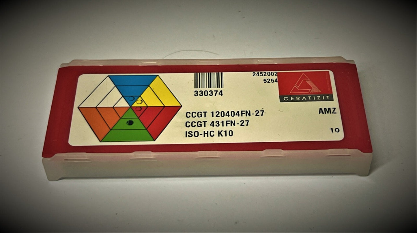 10st Ceratizit Wendeplatten  CCGT 120404FN-27 AMZ Wendeschneidplatten