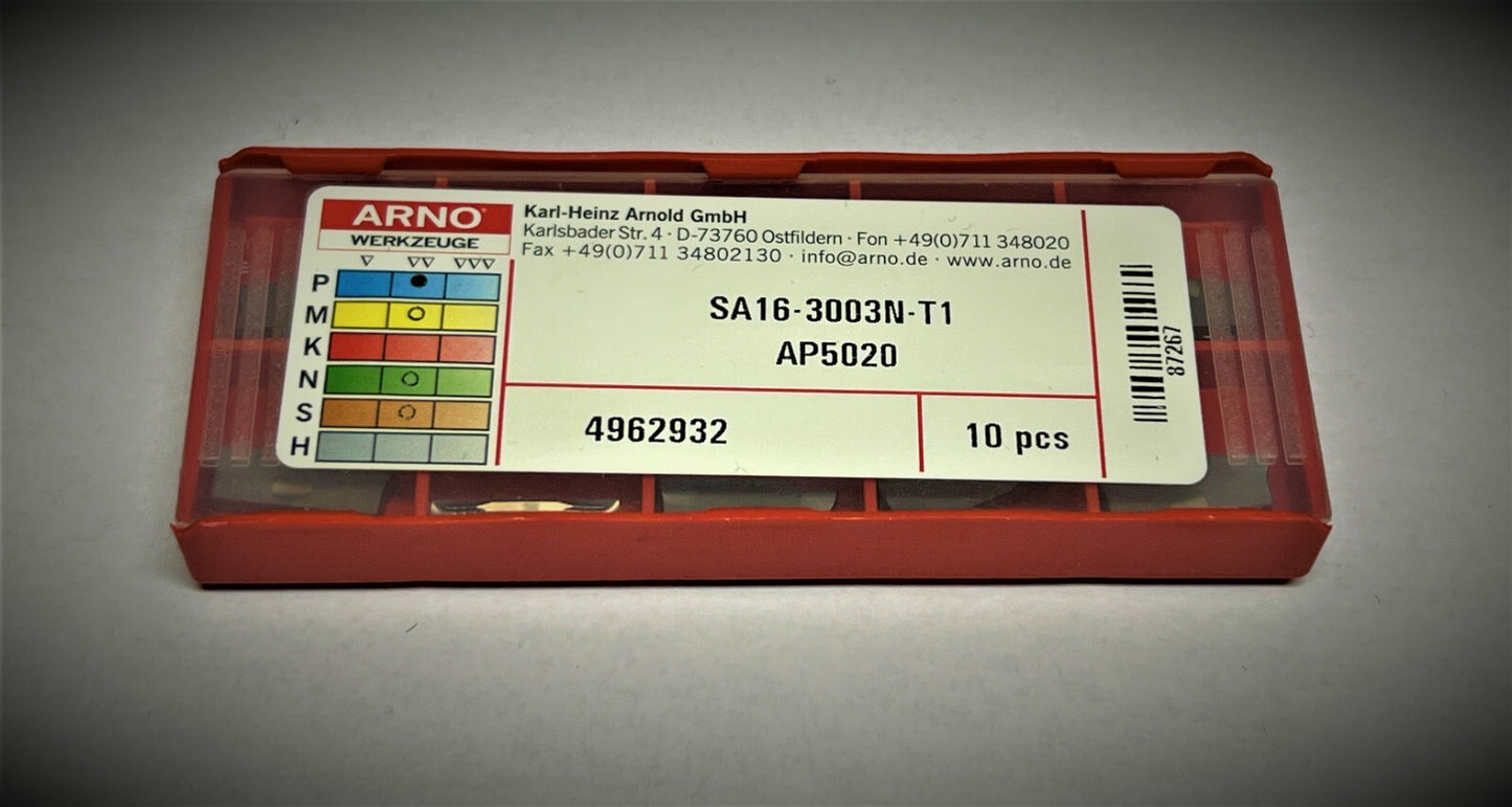 10st Arno Wendeplatten SA16-3003N-T1 AP5020   Wendeschneidplatten